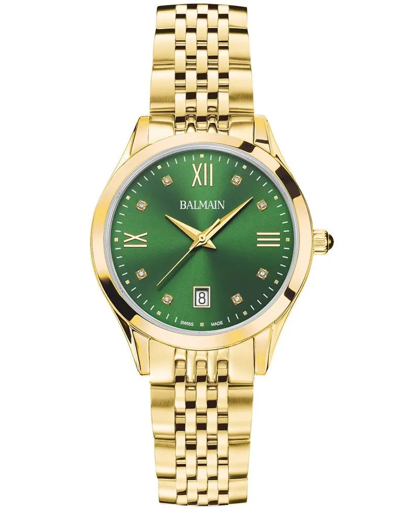 Balmain Classic R B43103175 Green Dial Women&