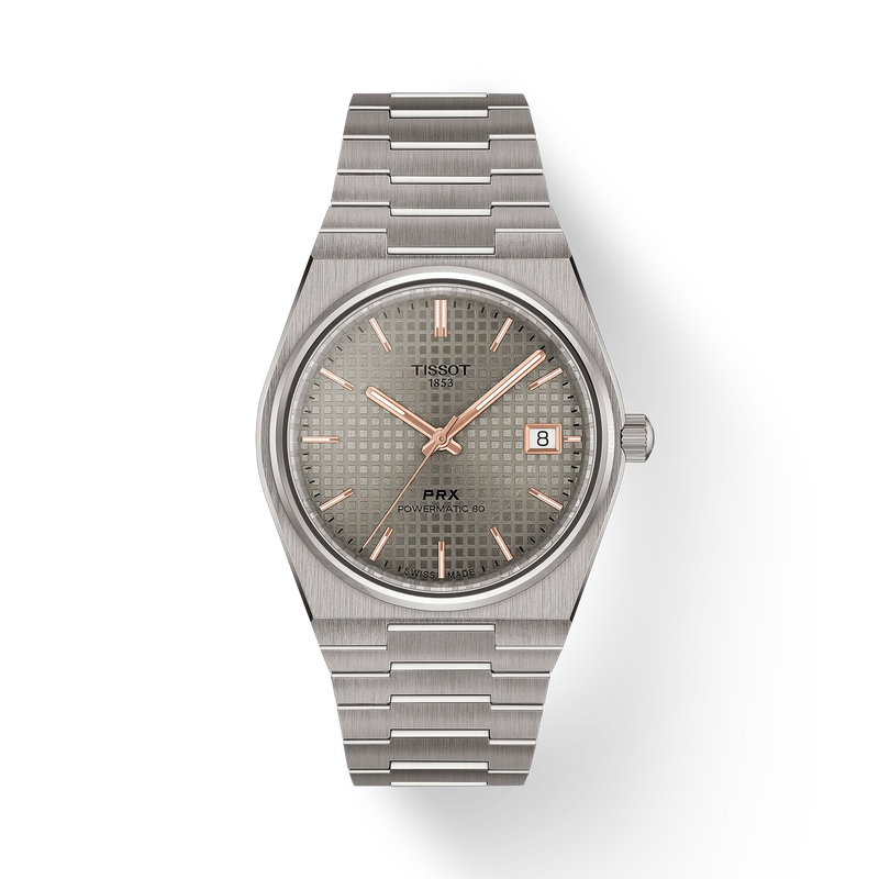 Tissot PRX Titanium 38mm Powermatic 80 Automatic Watch with Grey Dial