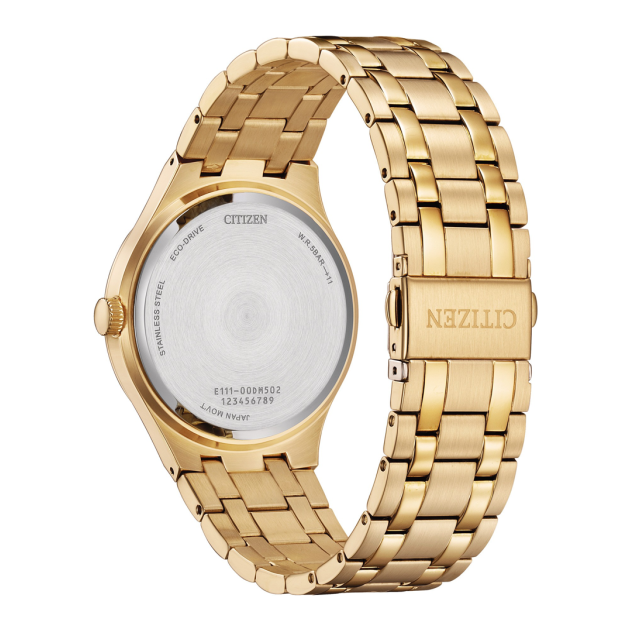 Elegant Eco-Drive Stainless Steel Watch with Japanese Technology