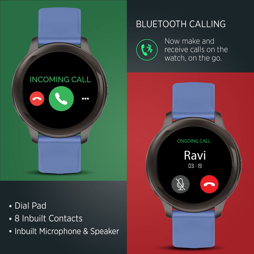 Timex Unisex Smart Fit 2.0 Dial Round Case Bluetooth Calling, Full Touch, Activity Tracking, HRM, SPO2, Blood Pressure, Multiple Watch Faces, 7 Sports Mode Smart Watch -TWTXW201T