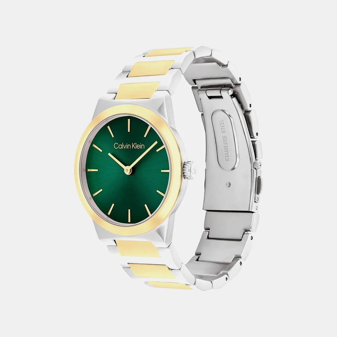 Calvin Klein Ck Linear Elegance 25100114 Green Dial Women&