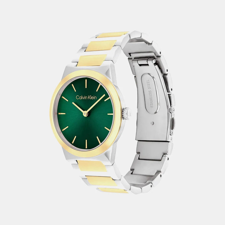 Calvin Klein Ck Linear Elegance 25100114 Green Dial Women&