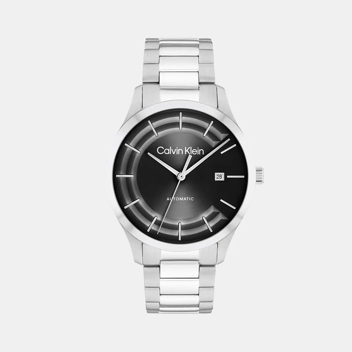 Calvin Klein Iconic Unisex Automatic Black Dial Stainless Steel Watch 25300021