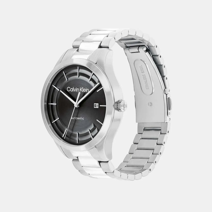 Calvin Klein Iconic Unisex Automatic Black Dial Stainless Steel Watch 25300021