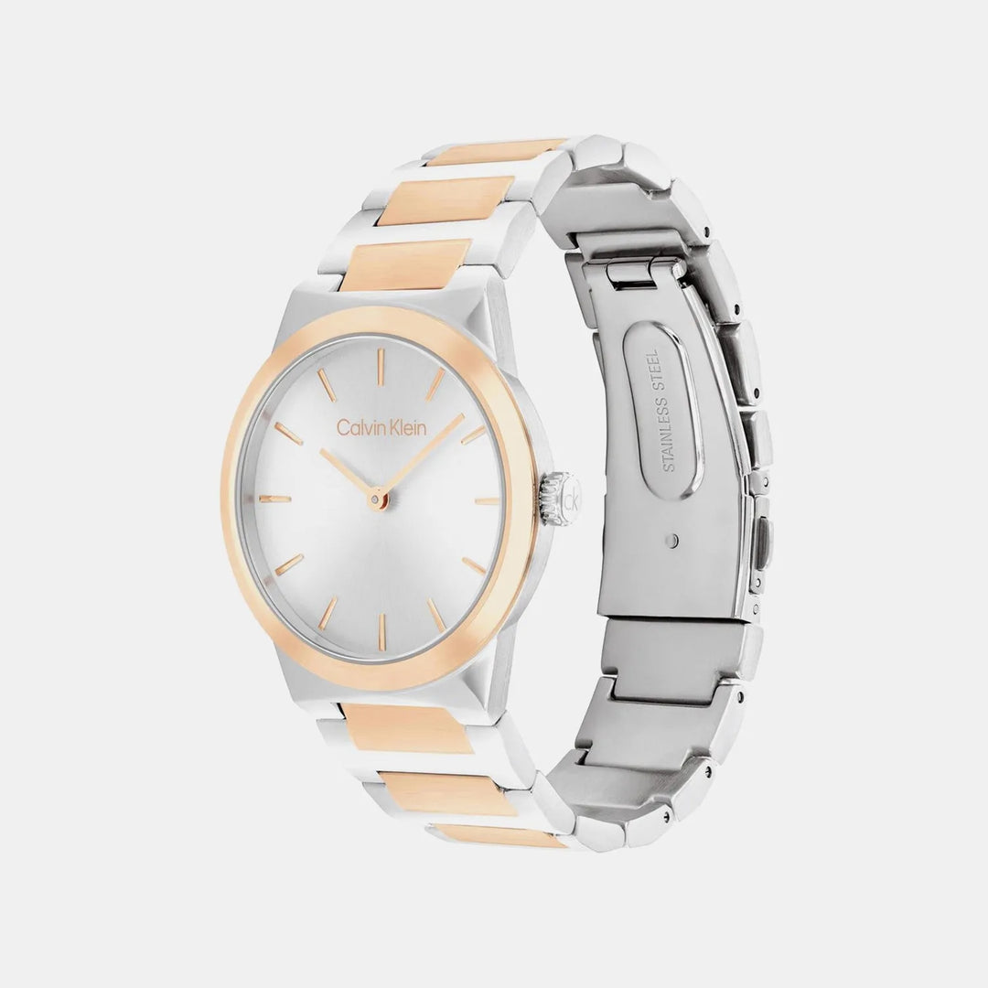 Calvin Klein Linear Elegance Silver Dial Women&