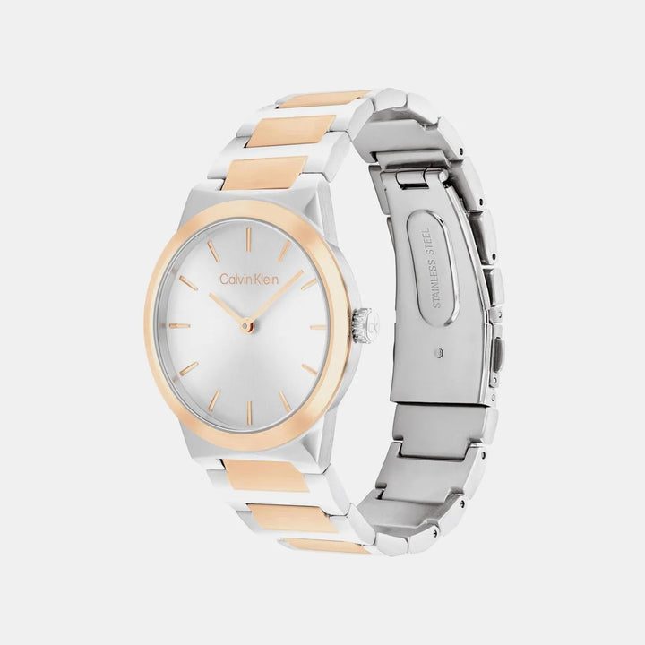 Calvin Klein Linear Elegance Silver Dial Women&