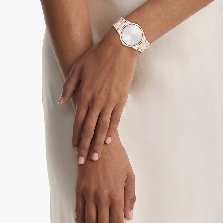 Calvin Klein Linear Elegance Silver Dial Women&