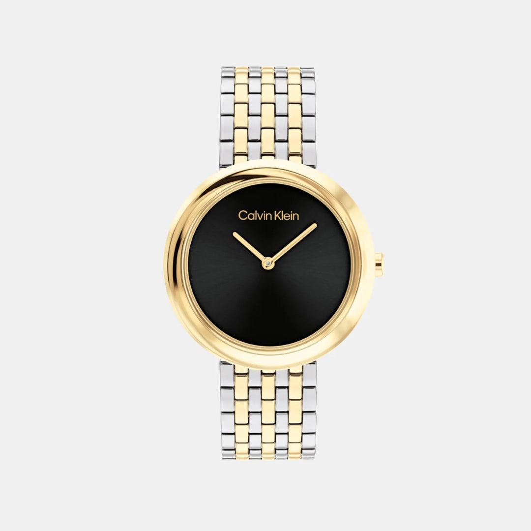 Calvin Klein Twisted Bezel 25100071 Black Dial Women&