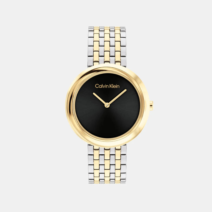 Calvin Klein Twisted Bezel 25100071 Black Dial Women&