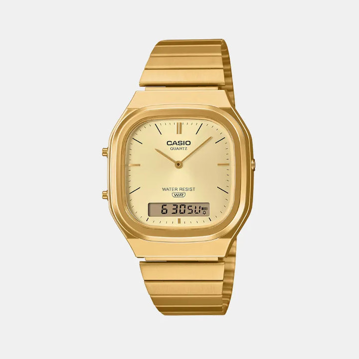 Casio AQ-240EG-9ADF Gold Dial Unisex Watch