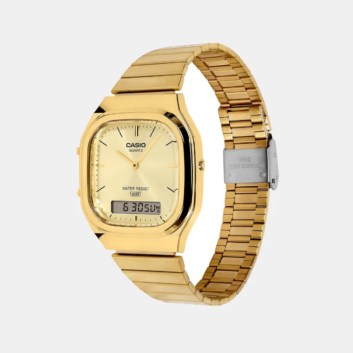 Casio AQ-240EG-9ADF Gold Dial Unisex Watch