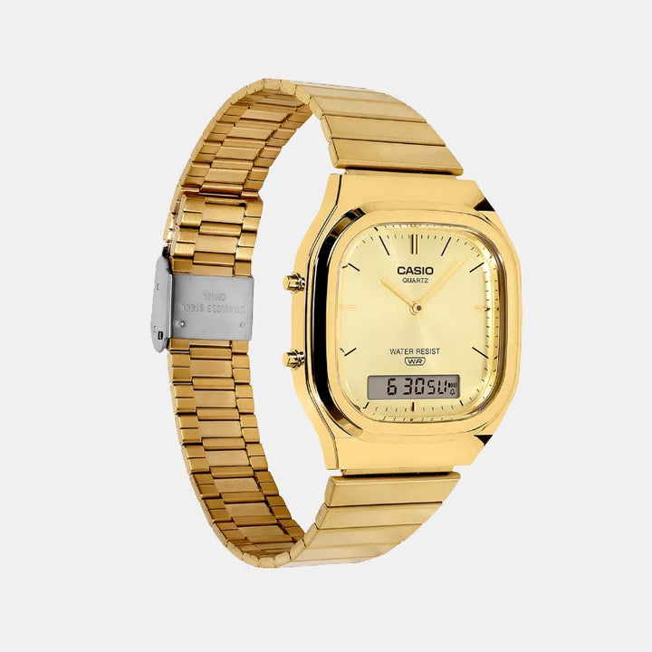 Casio AQ-240EG-9ADF Gold Dial Unisex Watch