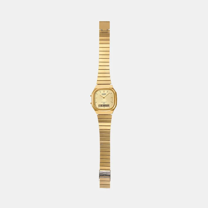 Casio AQ-240EG-9ADF Gold Dial Unisex Watch