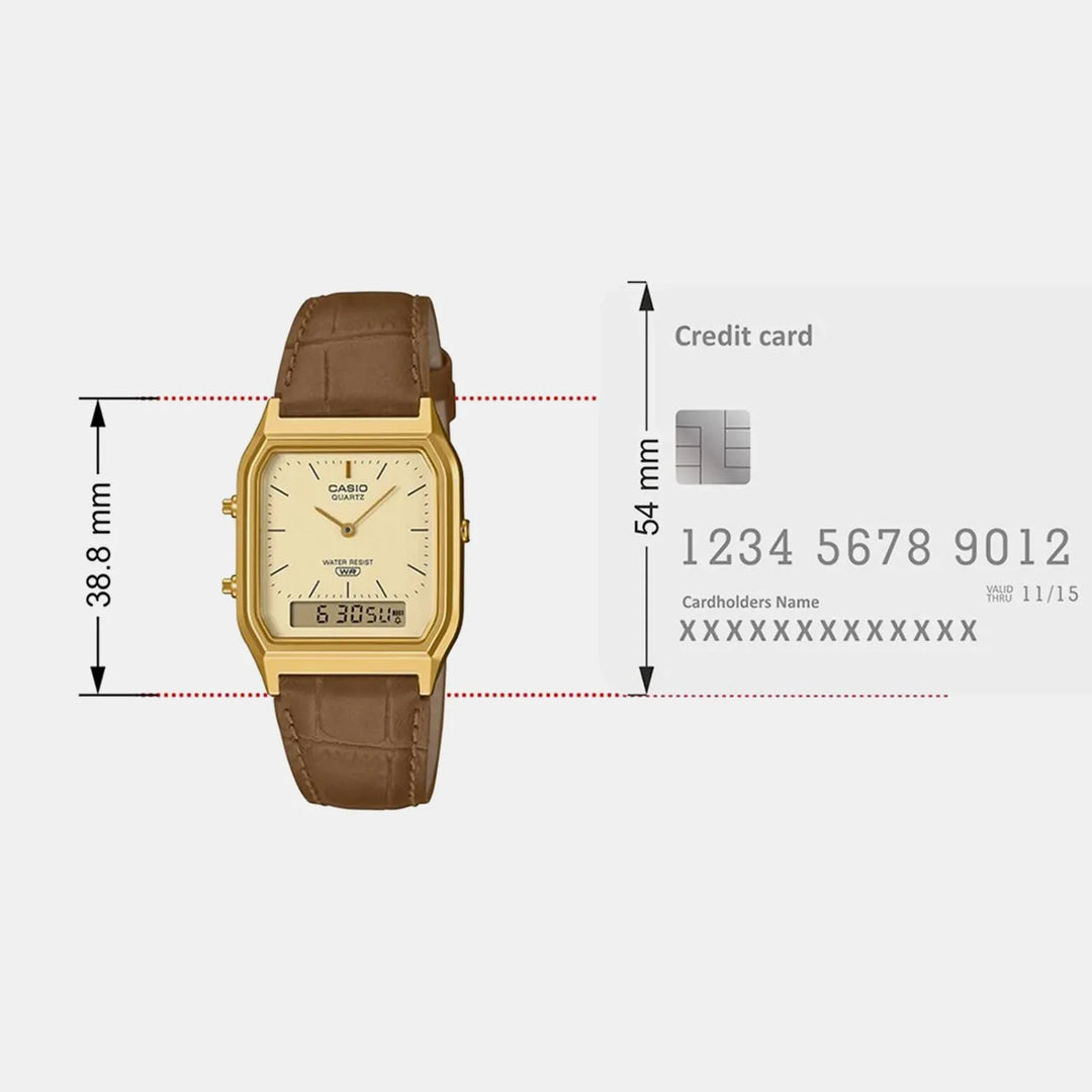 Casio Classics AQ-230EGL-9ADF Gold Dial Unisex Watch
