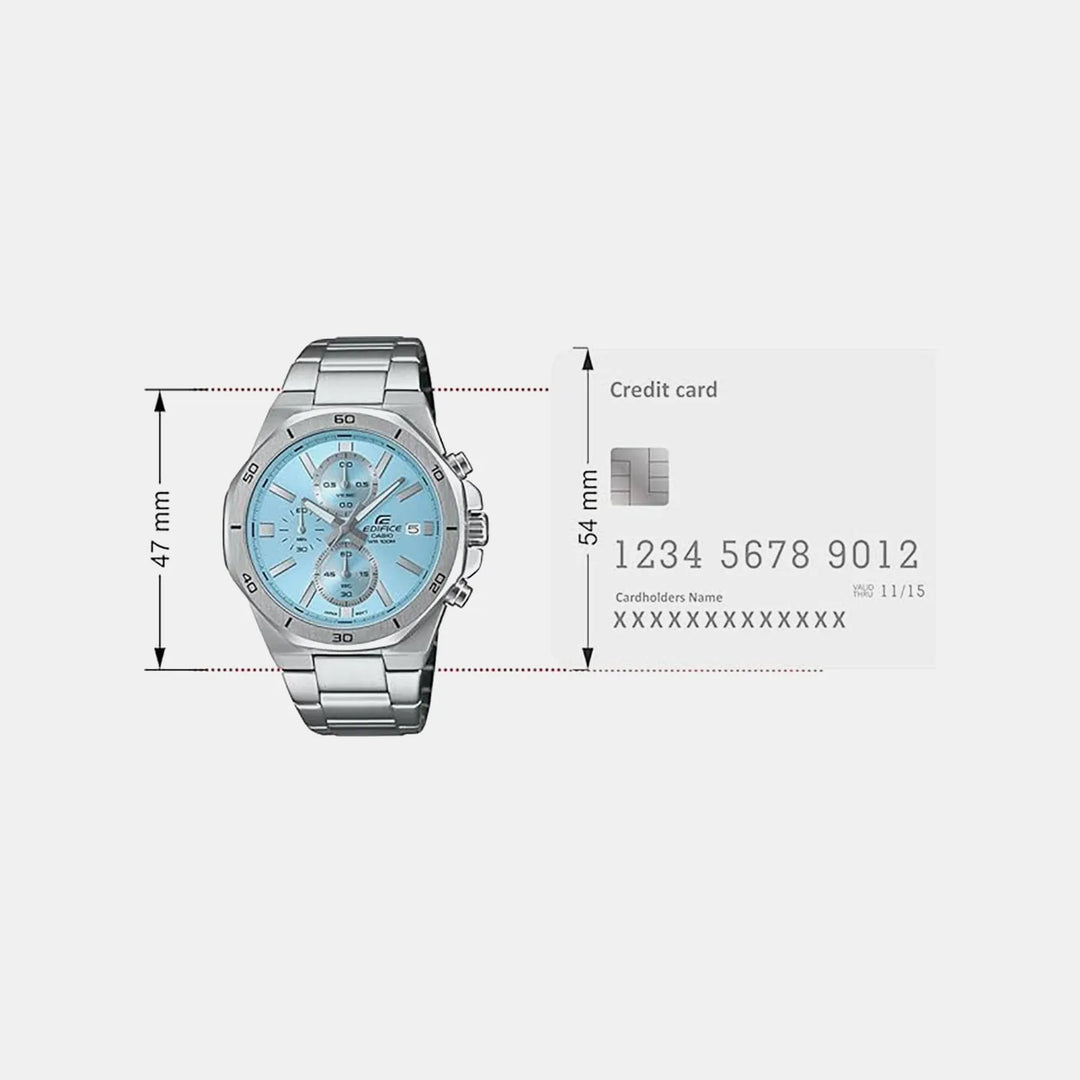 Casio Edifice ED636 Blue Dial Chronograph Men&