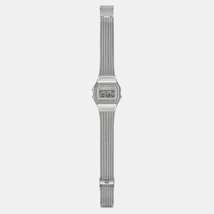 Casio Vintage A158 D414 Grey Dial Unisex Digital Watch