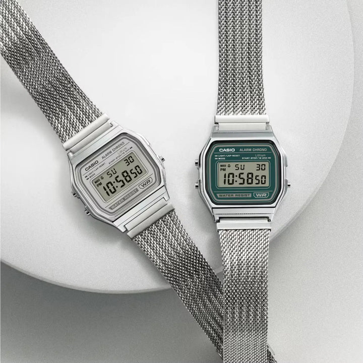 Casio Vintage A158 D414 Grey Dial Unisex Digital Watch