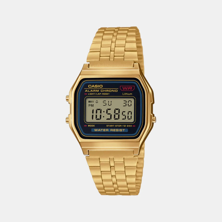 Casio Vintage D162 Black Dial Digital Stainless Steel Unisex Watch