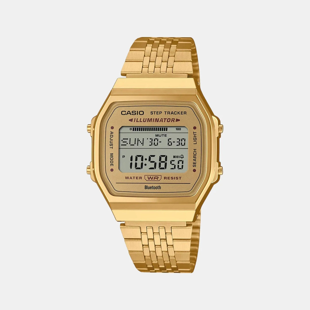 Casio Vintage D368 Gold Digital Stainless Steel Unisex Watch
