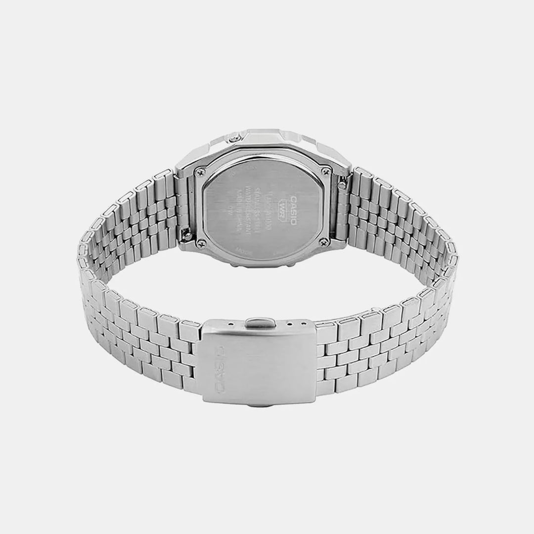Casio Vintage Unisex Quartz Silver Dial Digital Stainless Steel Watch D400