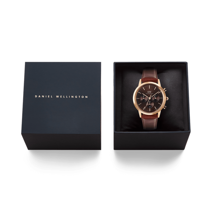 Stylish Iconic Chronograph Watch - St Mawes Amber Rose Gold