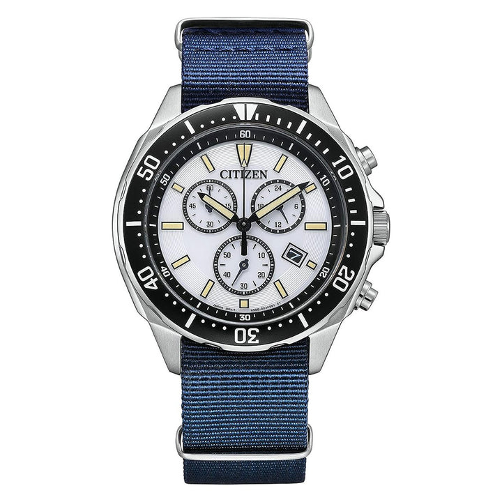 CITIZEN ECO-DRIVE GENTS WATCH WHITE DIAL - AT2500-19A