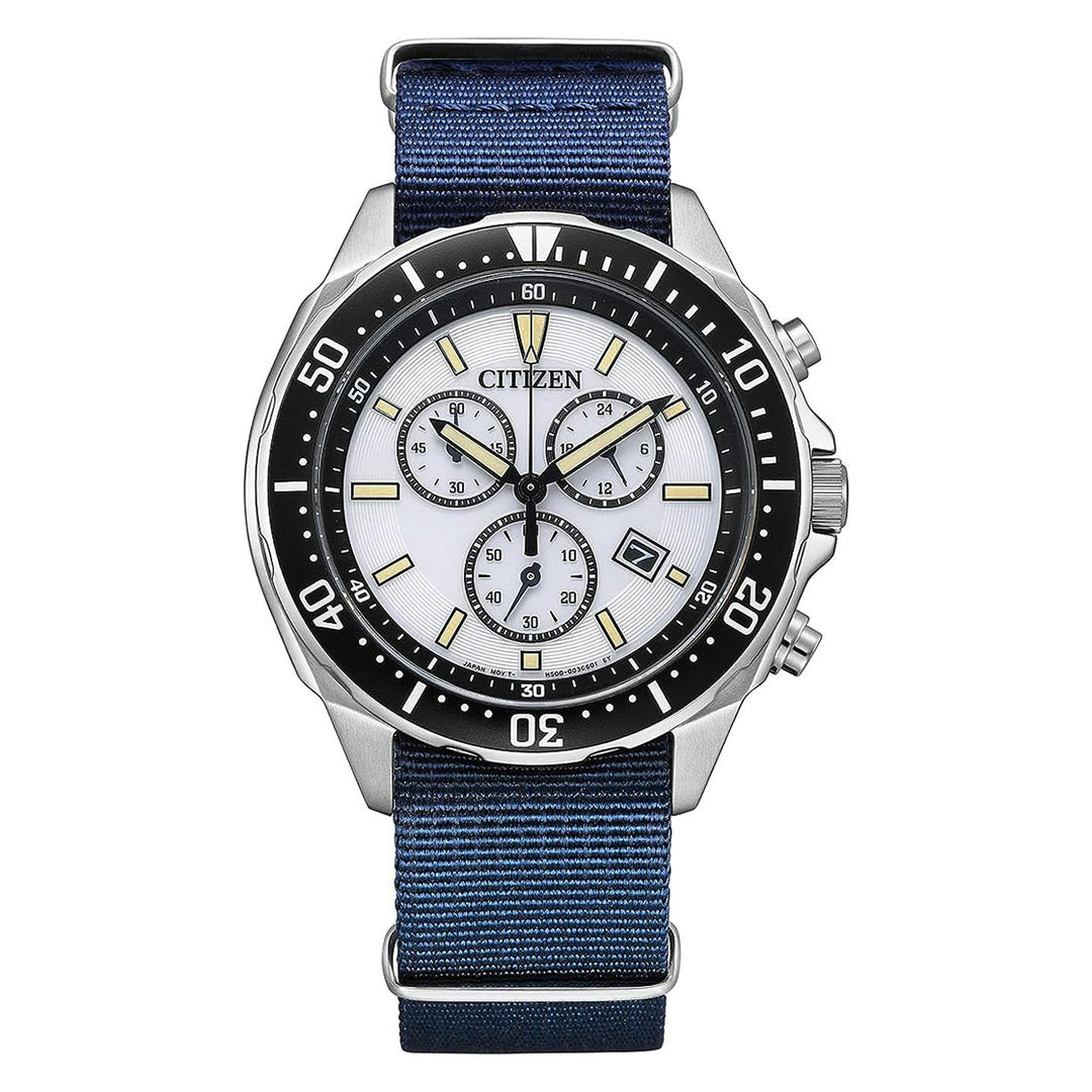 CITIZEN ECO-DRIVE GENTS WATCH WHITE DIAL - AT2500-19A