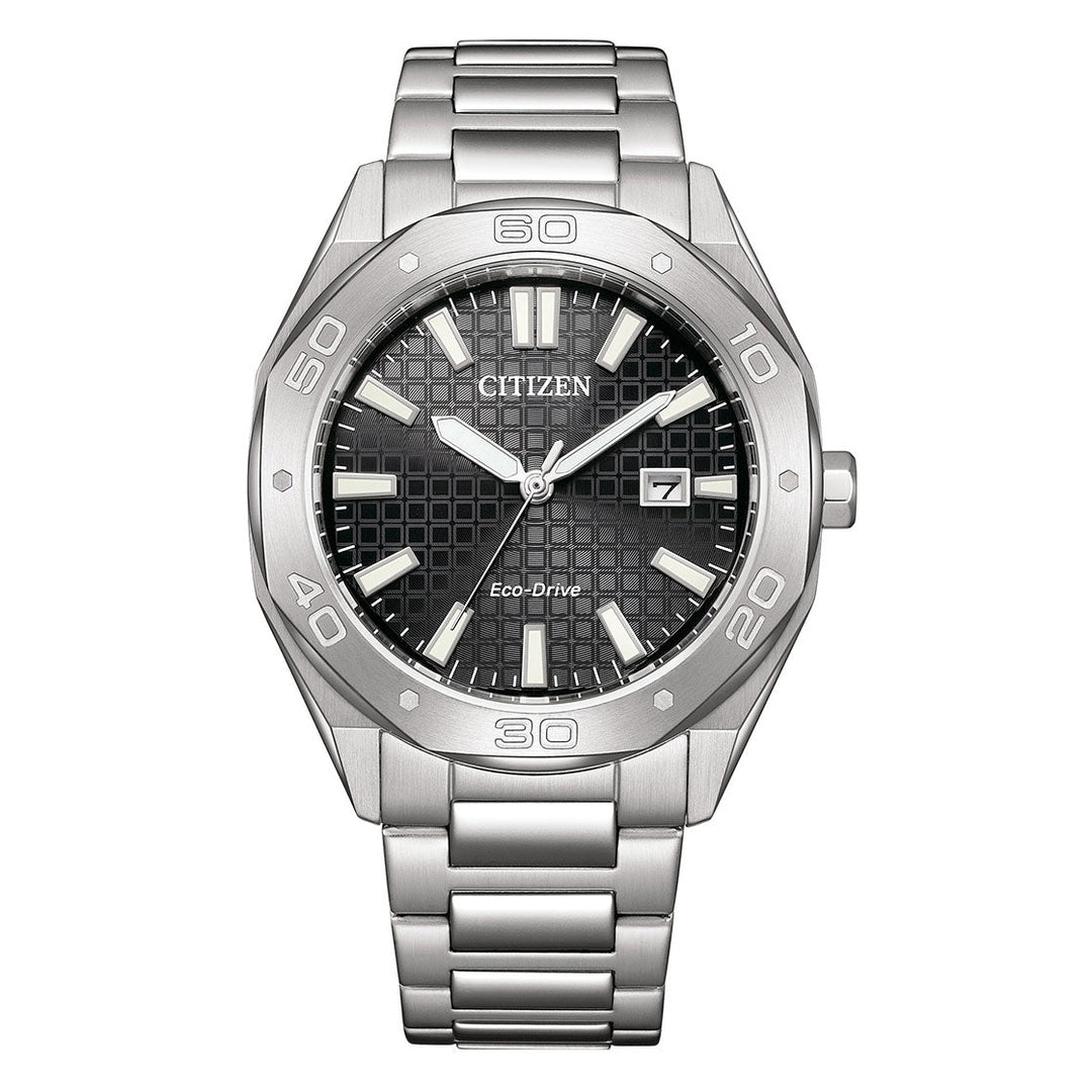 CITIZEN ECO-DRIVE GENTS WATCH BLACK DIAL - BM7630-80E