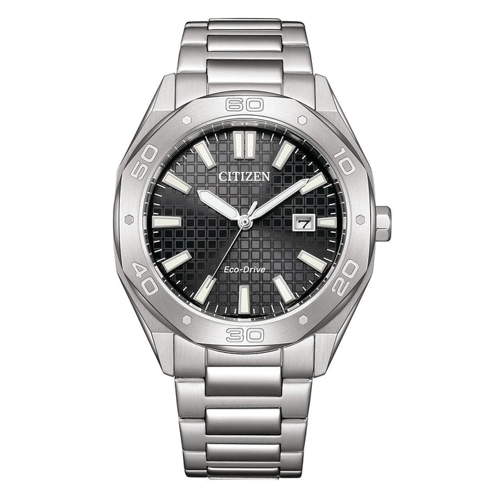 CITIZEN ECO-DRIVE GENTS WATCH BLACK DIAL - BM7630-80E