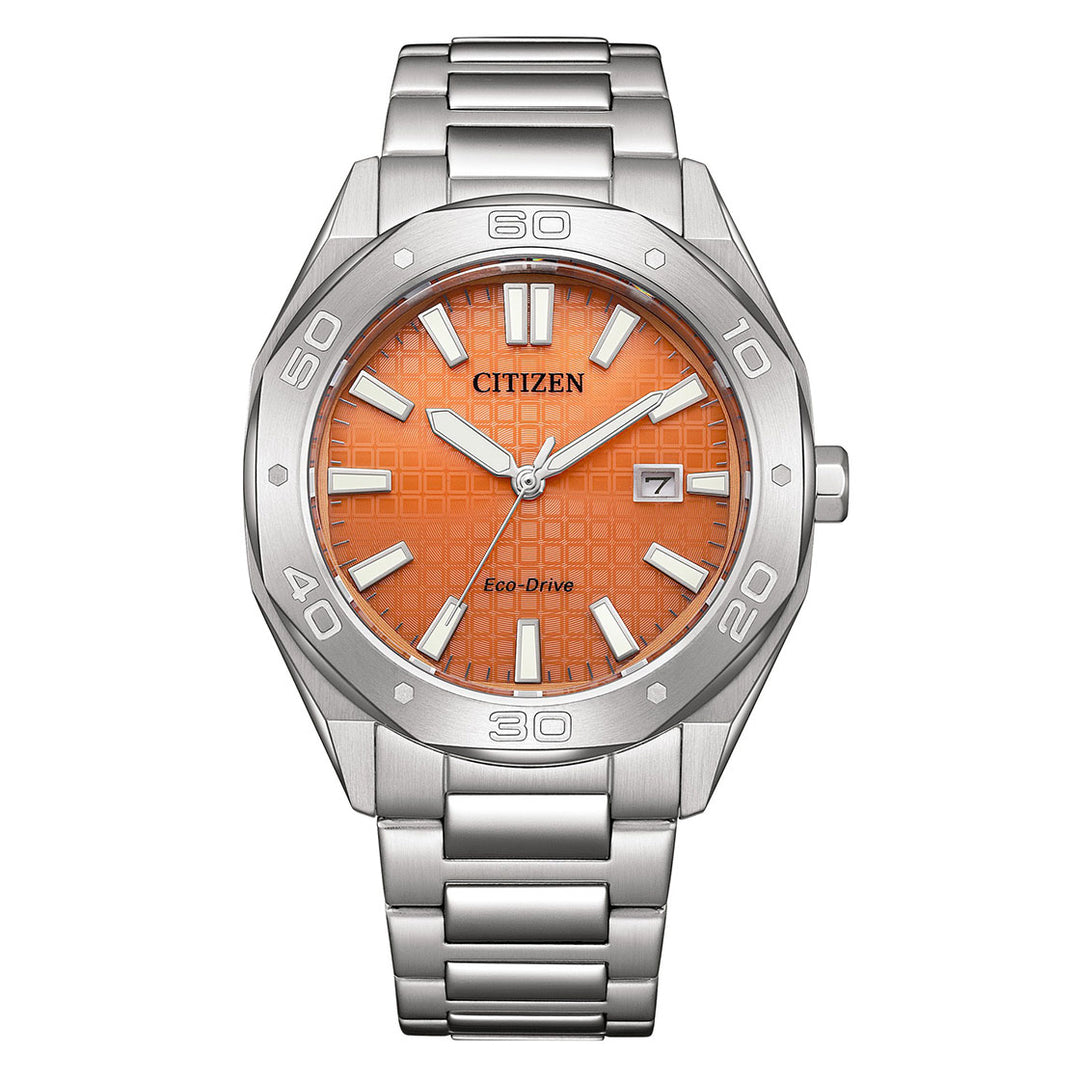 CITIZEN ECO-DRIVE GENTS WATCH ORANGE DIAL - BM7630-80Z