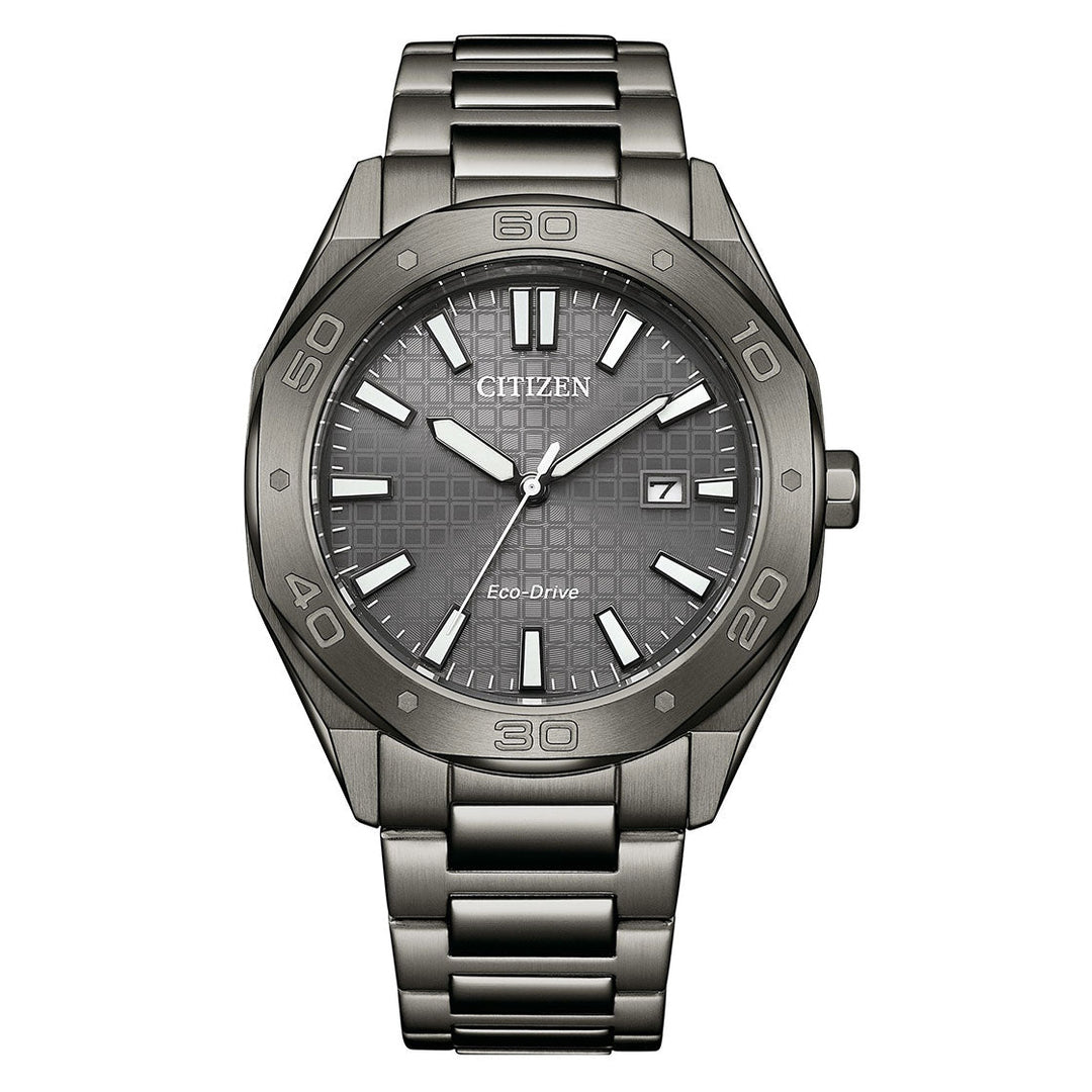 CITIZEN ECO-DRIVE GENTS WATCH GRAY DIAL - BM7637-81H