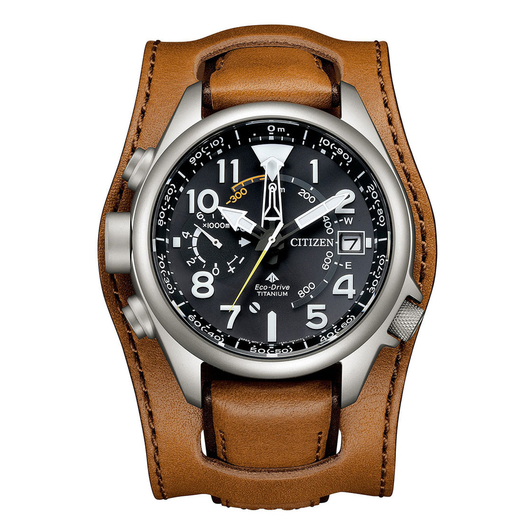 CITIZEN ECO-DRIVE GENTS WATCH BLACK DIAL - BN4061-08E