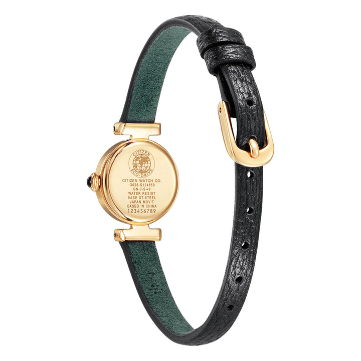 CITIZEN ECO-DRIVE LADIES WATCH BLACK DIAL - EG7082-15E