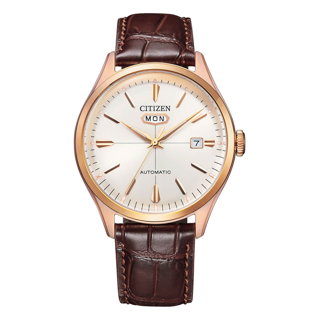 CITIZEN AUTOMATIC GENTS WATCH WHITE DIAL - NH8393-05A
