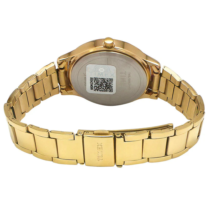 Timex Women's Mother of Pearl Round Chronograph Stainless Steel Watch TW000Q818-EX