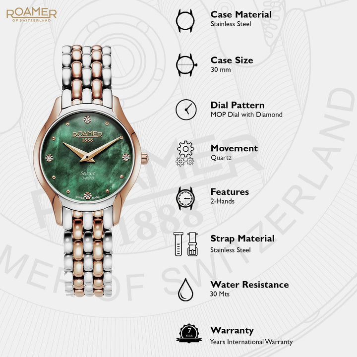 Roamer 547857 49 75 50 Mother Of Pearl Dial Women&