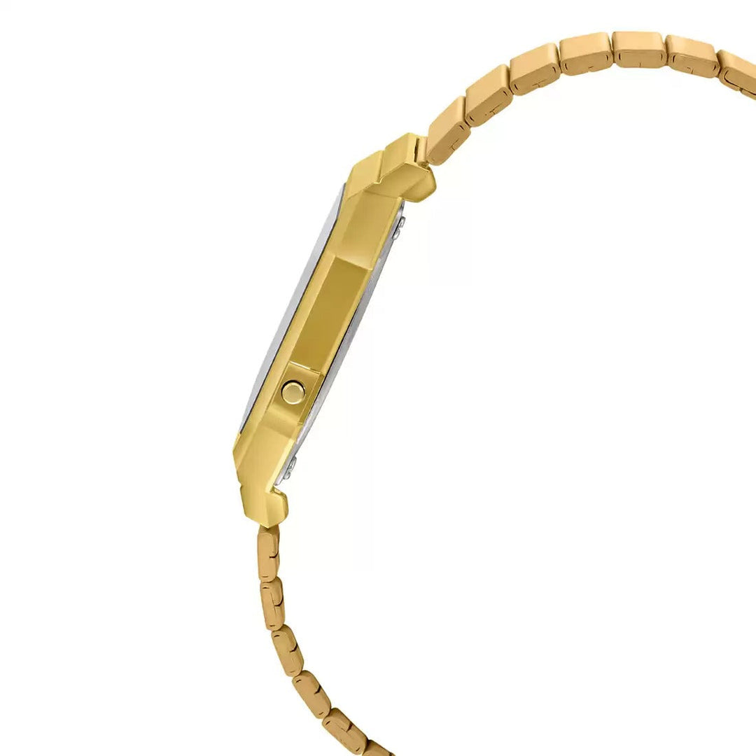 Casio Unisex VINTAGE Gold Dial Steel Digital Watch - D198