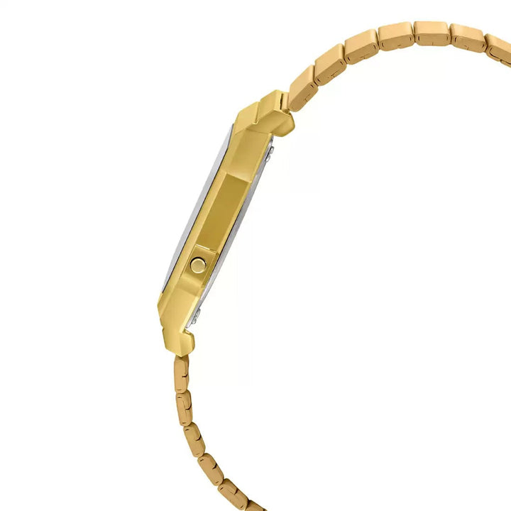 Casio Unisex VINTAGE Gold Dial Steel Digital Watch - D198