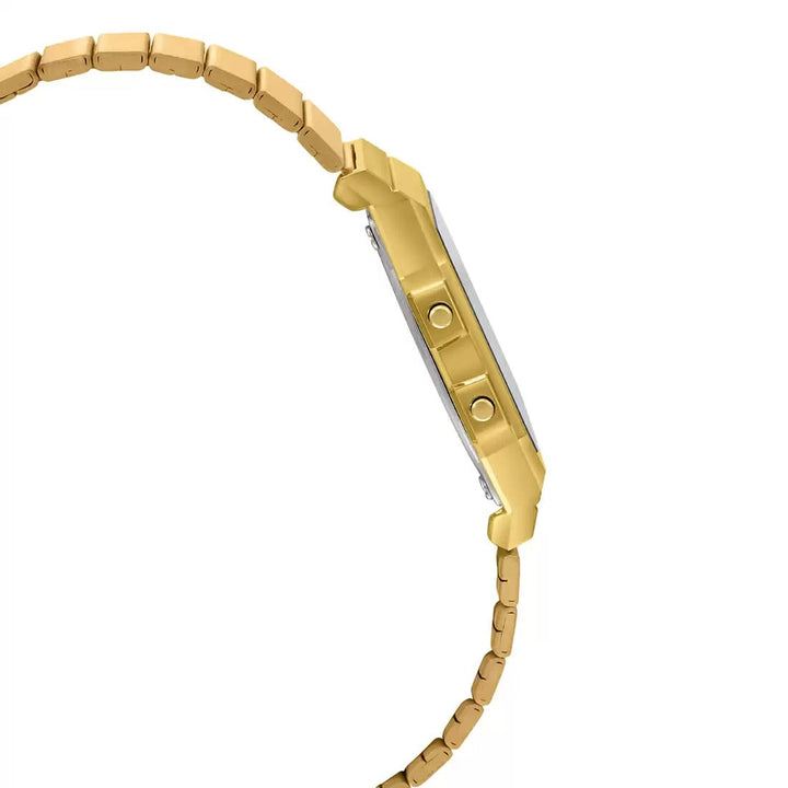 Casio Unisex VINTAGE Gold Dial Steel Digital Watch - D198