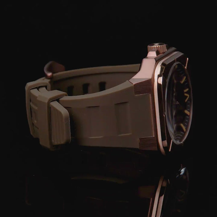 Earnshaw Armoury Skeleton Automatic Toffee Rose Gold