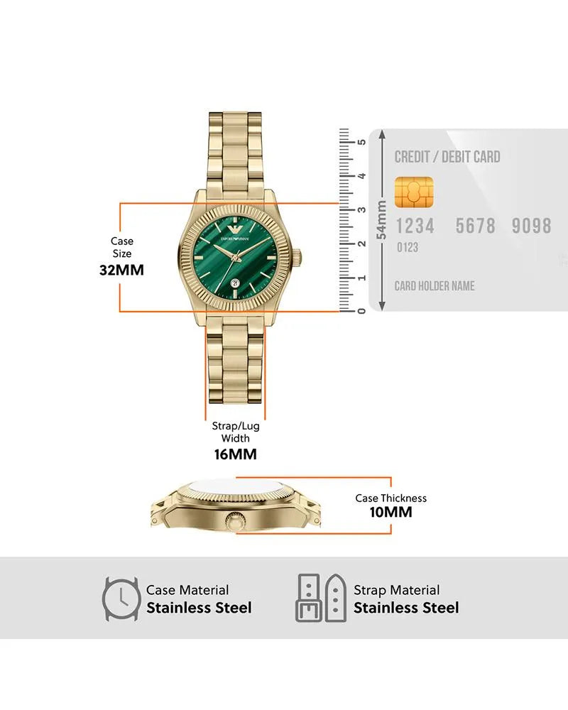Emporio Armani AR11761 Green Dial Women&
