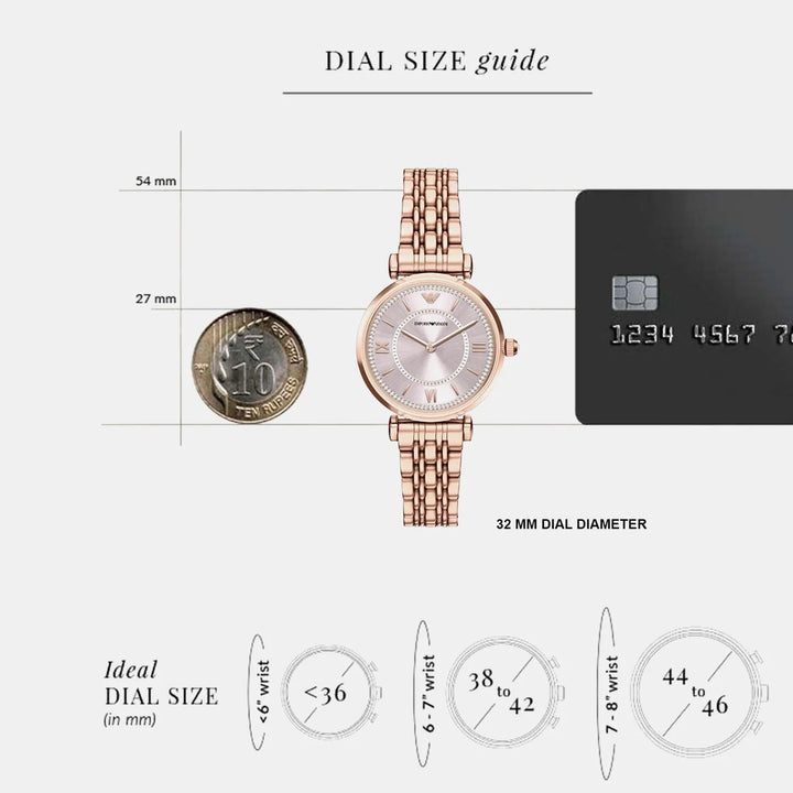 Emporio Armani AR11767 Pink Dial Women&