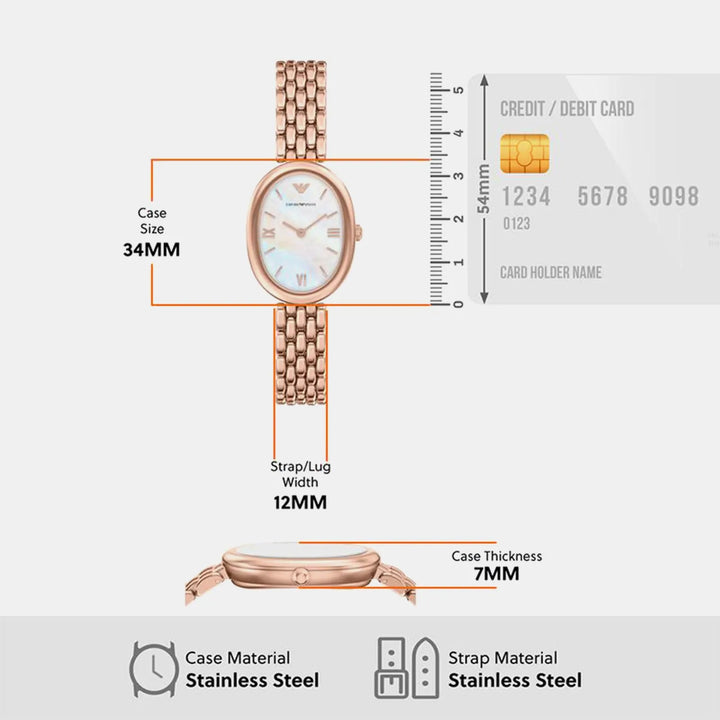 Emporio Armani AR11775 Mother Of Pearl Dial Women&
