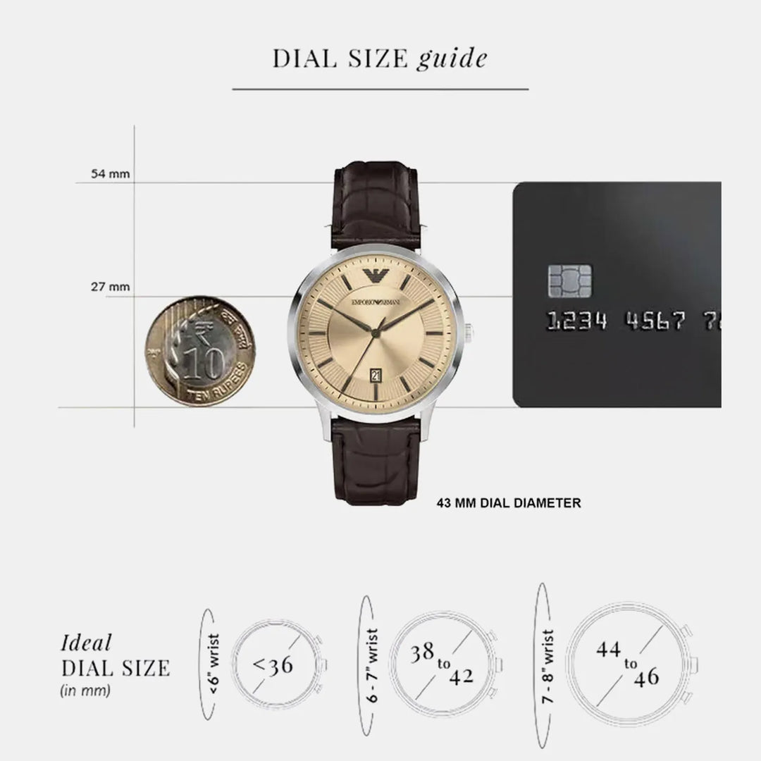 Emporio Armani AR11783 Beige Dial Men&