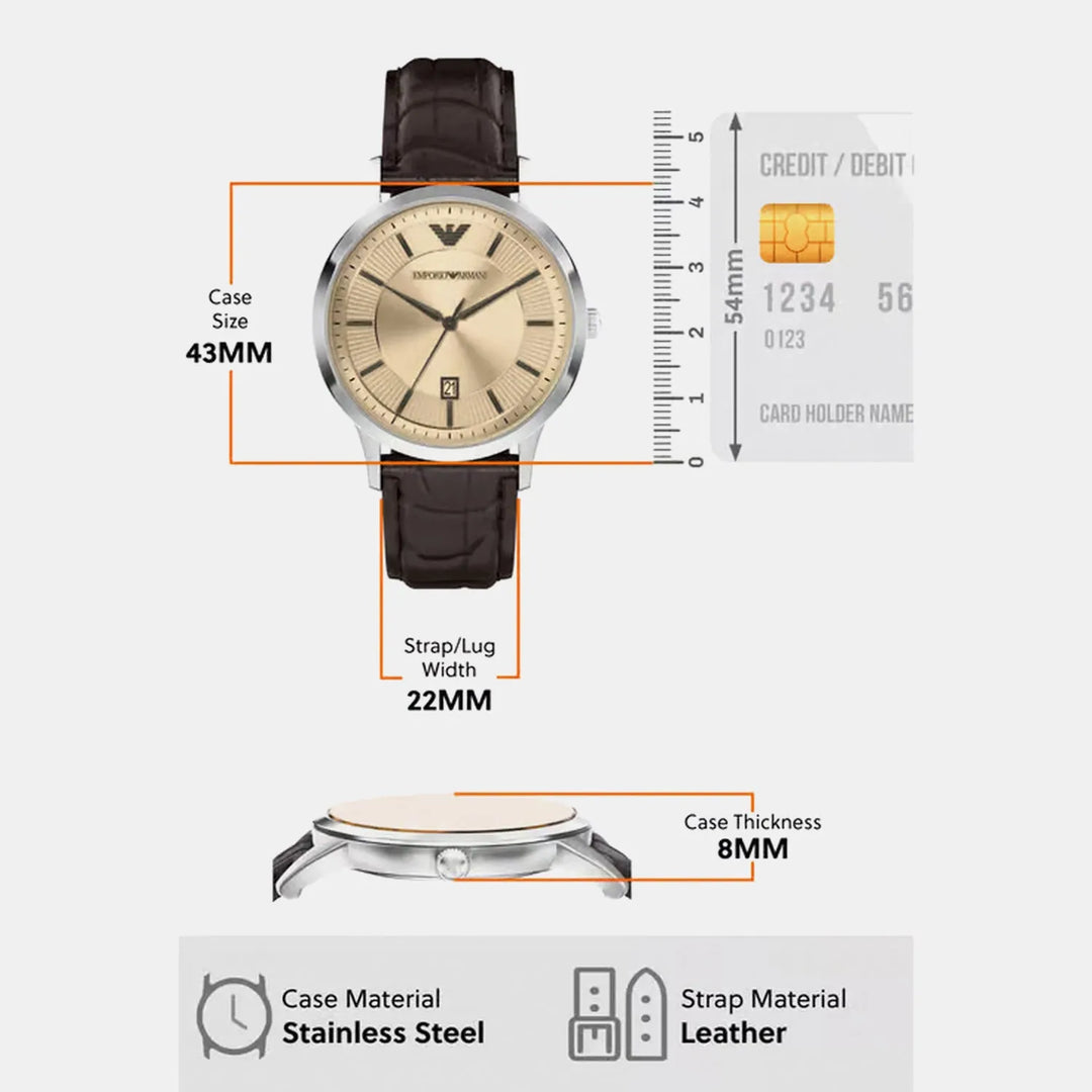 Emporio Armani AR11783 Beige Dial Men&