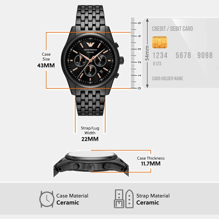 Emporio Armani AR70015 Black Dial Men&