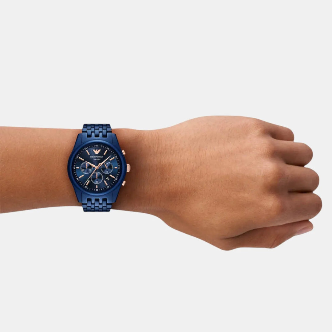 Emporio Armani AR70016 Blue Ceramic Chronograph Men&