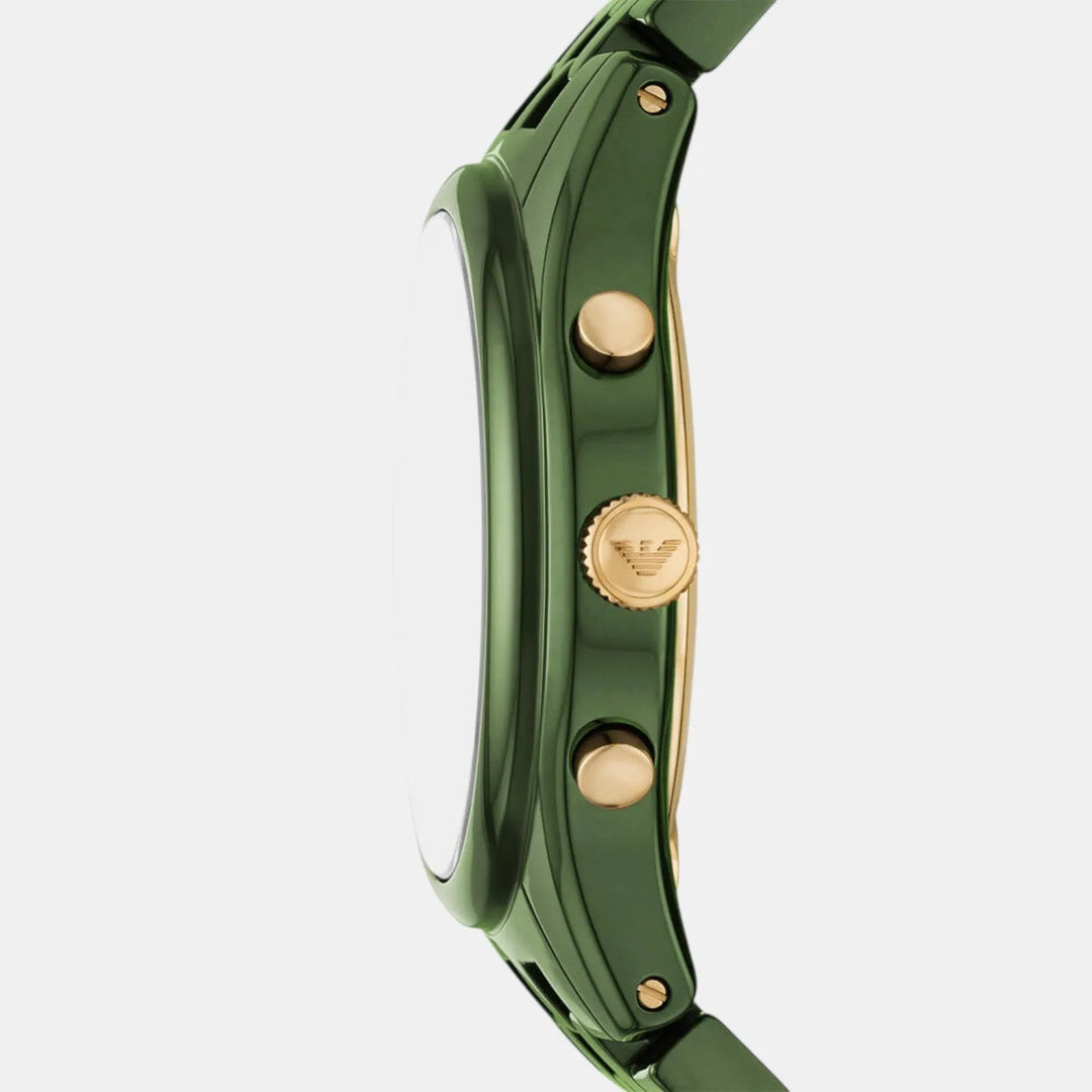 Emporio Armani AR70017 Green Ceramic Chronograph Men&