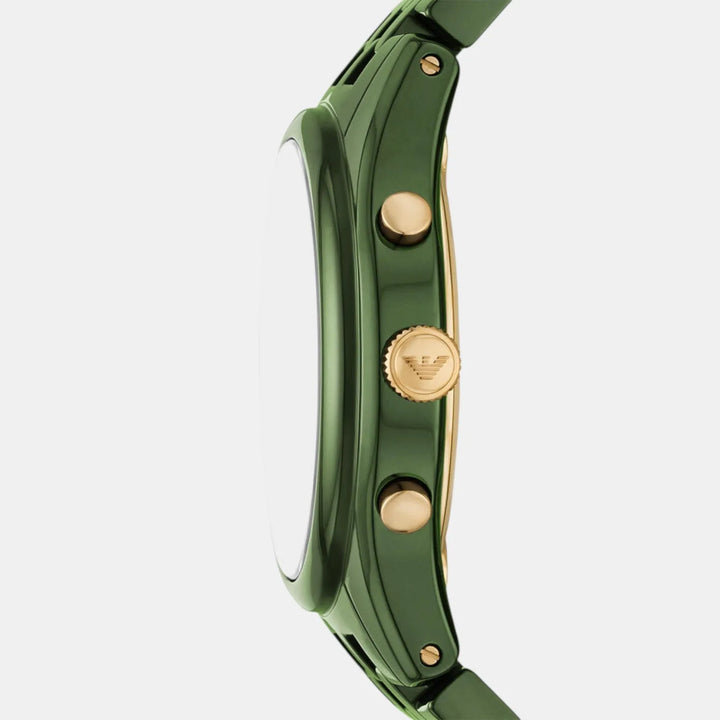 Emporio Armani AR70017 Green Ceramic Chronograph Men&