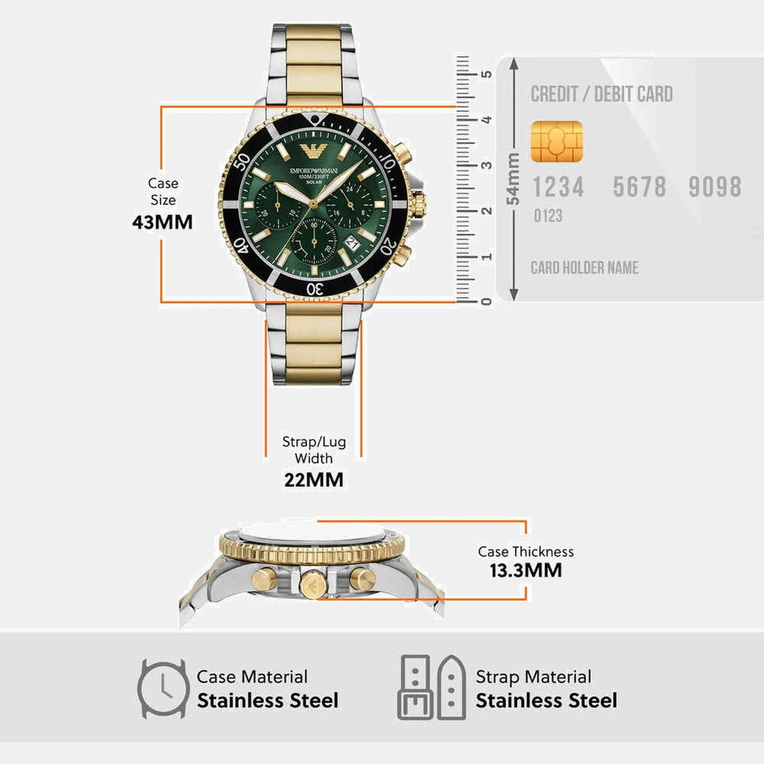 Emporio Armani World Explorer Green Dial Men&